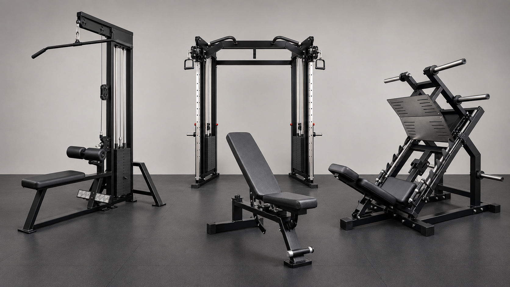 Conjunto de Equipamentos de Musculação Profissionais Iron Hope Fitness